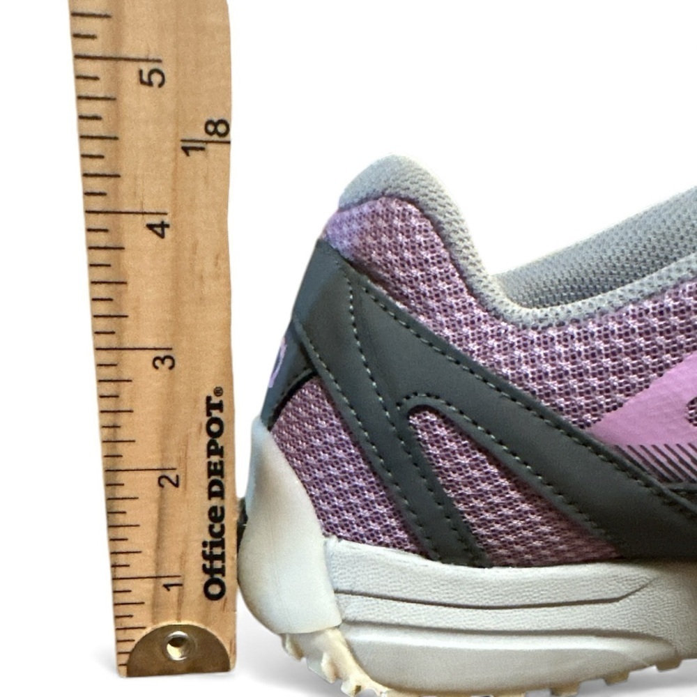ZeroTie Hands Free Sneakers Size 8.5 Purple Gray Pull On Tying Mechanism On Back - Picture 12 of 14